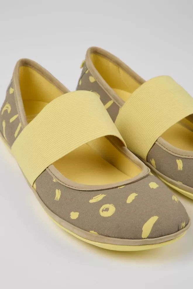 Bailarinas<Camper Bailarinas Multicolores De Tejido Y Nobuk De Mujer