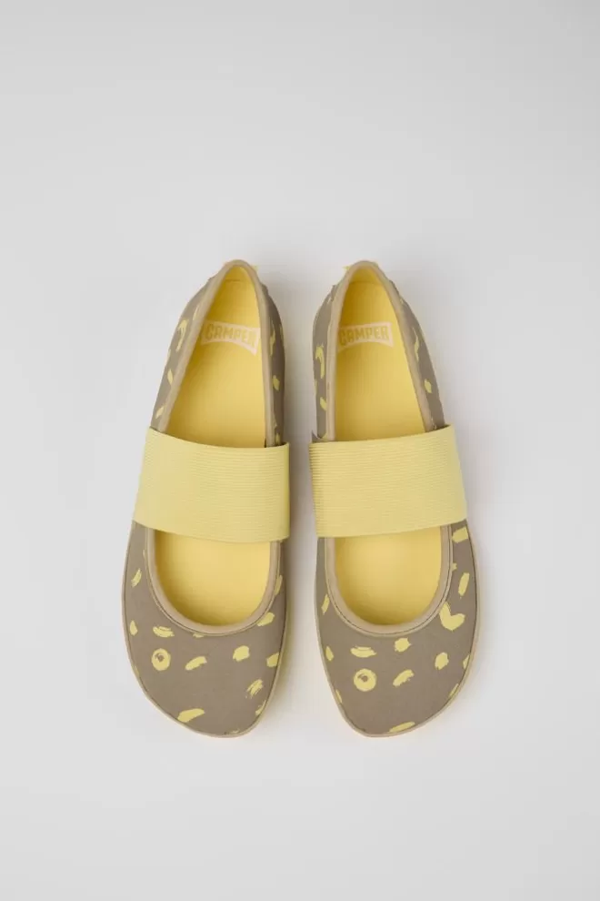 Bailarinas<Camper Bailarinas Multicolores De Tejido Y Nobuk De Mujer