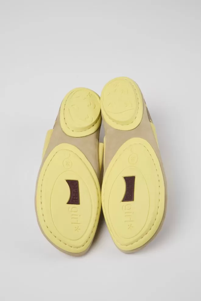 Bailarinas<Camper Bailarinas Multicolores De Tejido Y Nobuk De Mujer