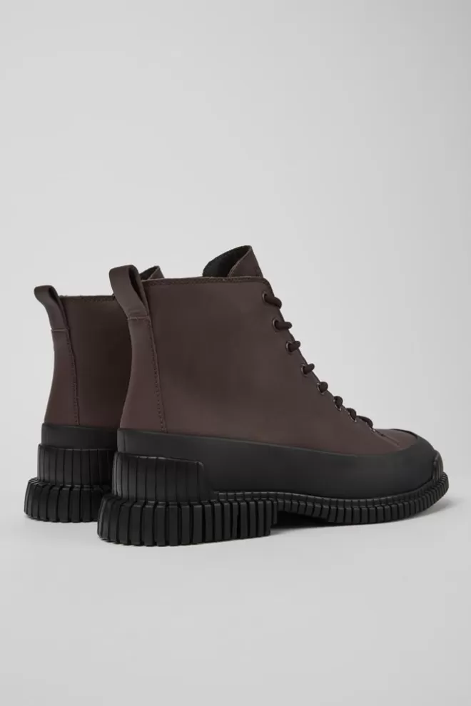 Zapatos De Vestir<Camper Botas De Cordones Marrones Y Negras De Piel Para Hombre
