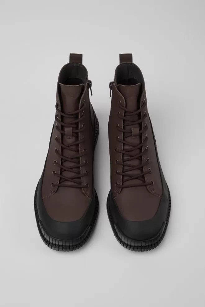 Zapatos De Vestir<Camper Botas De Cordones Marrones Y Negras De Piel Para Hombre