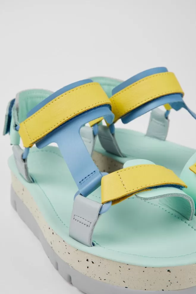 Sandalias<Camper Sandalia De Piel Multicolor Para Mujer
