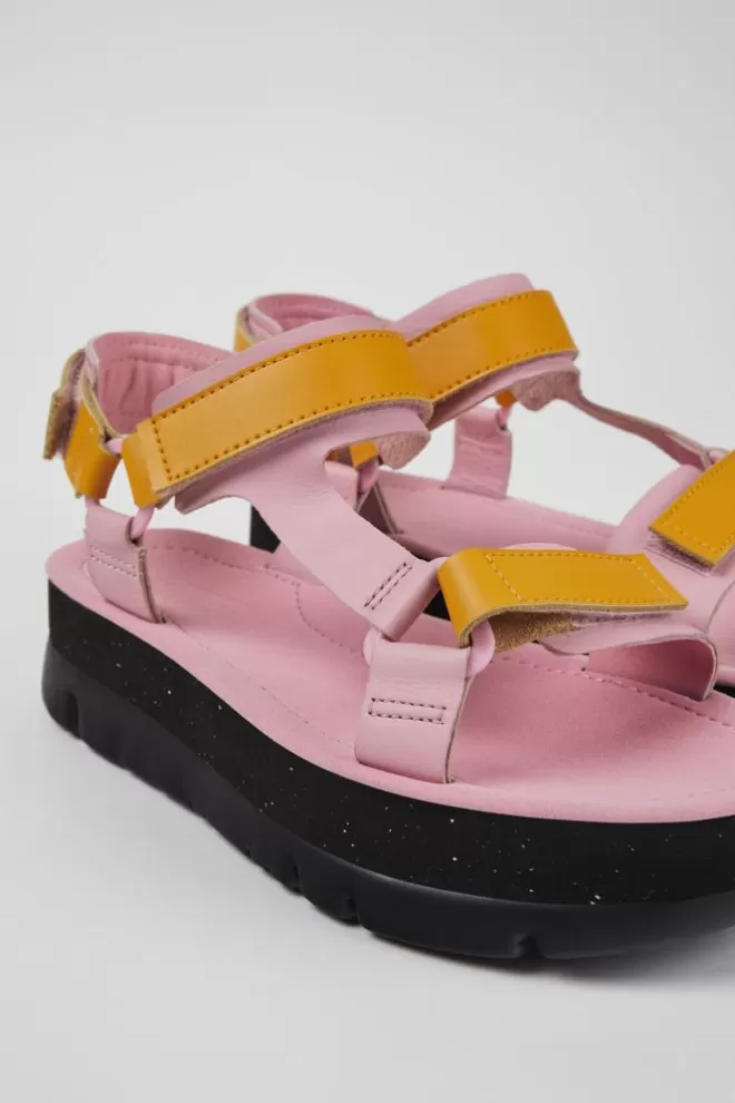Sandalias<Camper Sandalia De Piel Multicolor Para Mujer