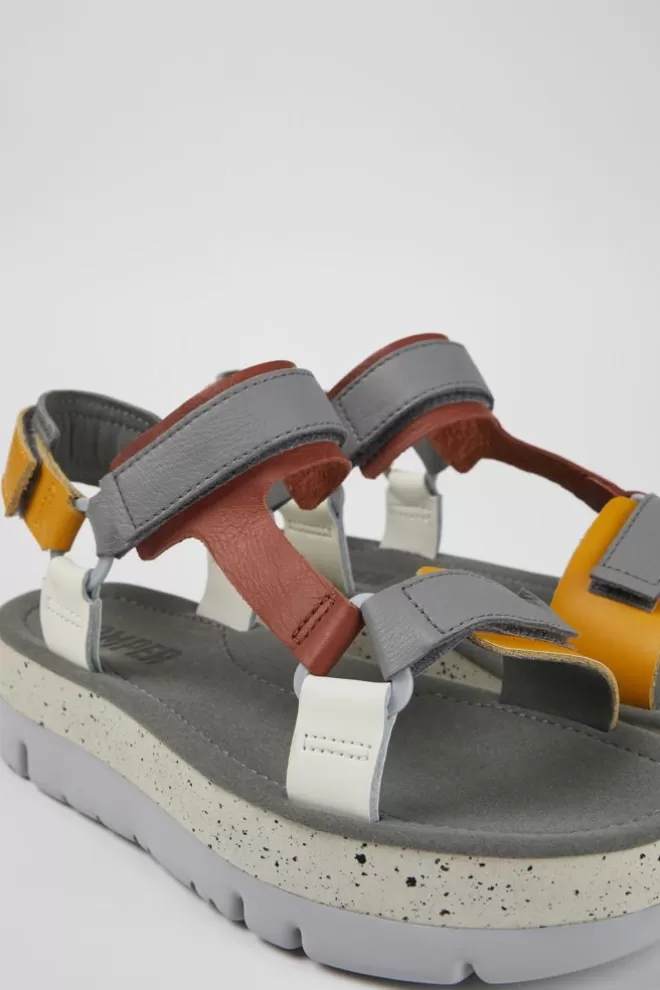 Sandalias<Camper Sandalia De Piel Multicolor Para Mujer