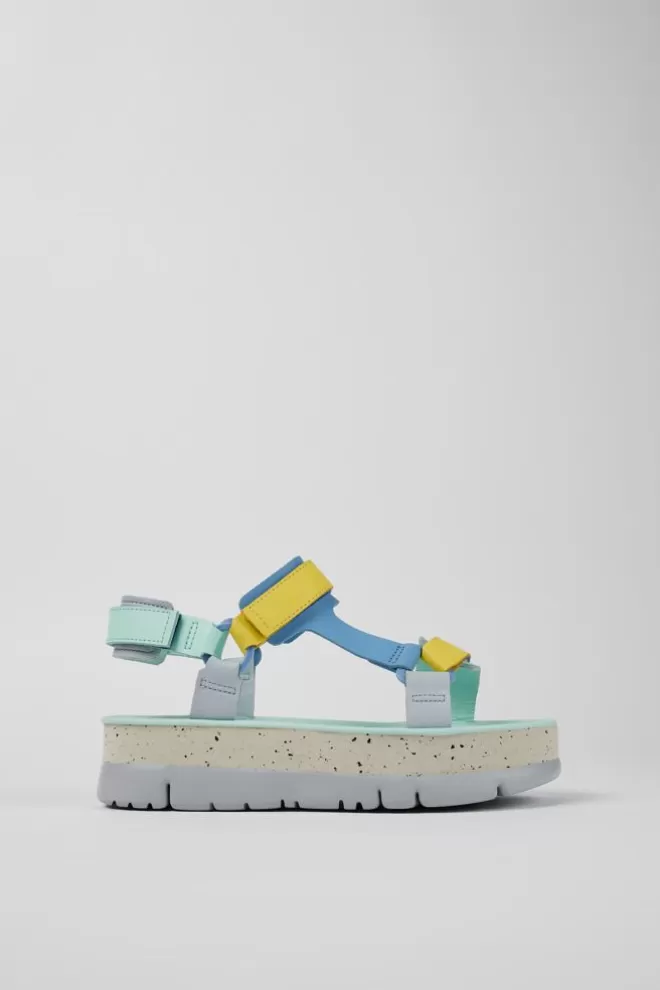 Sandalias<Camper Sandalia De Piel Multicolor Para Mujer