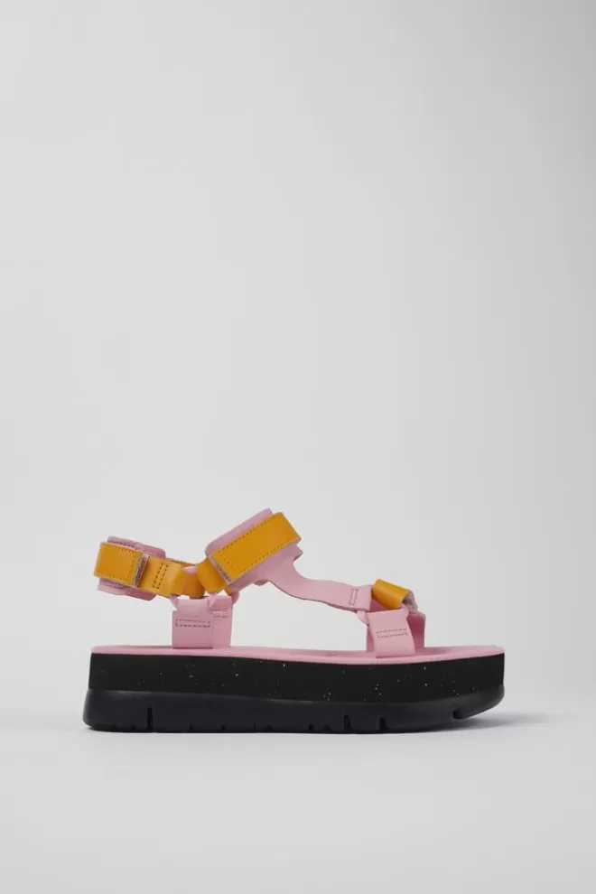 Sandalias<Camper Sandalia De Piel Multicolor Para Mujer