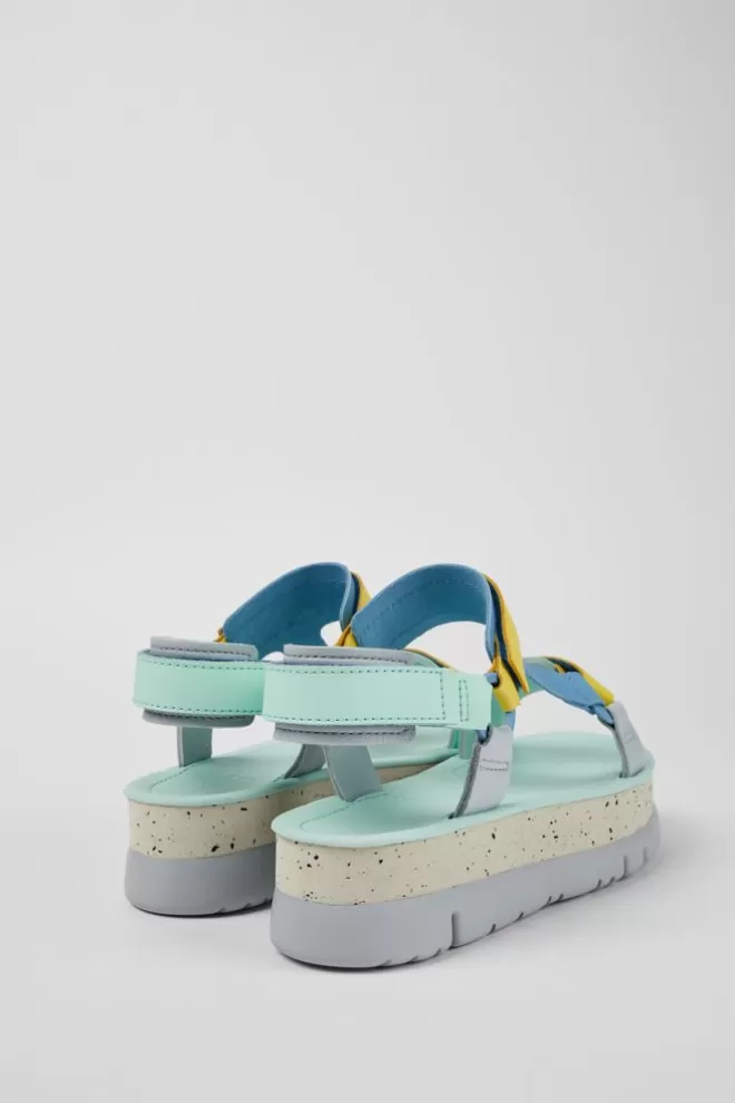 Sandalias<Camper Sandalia De Piel Multicolor Para Mujer