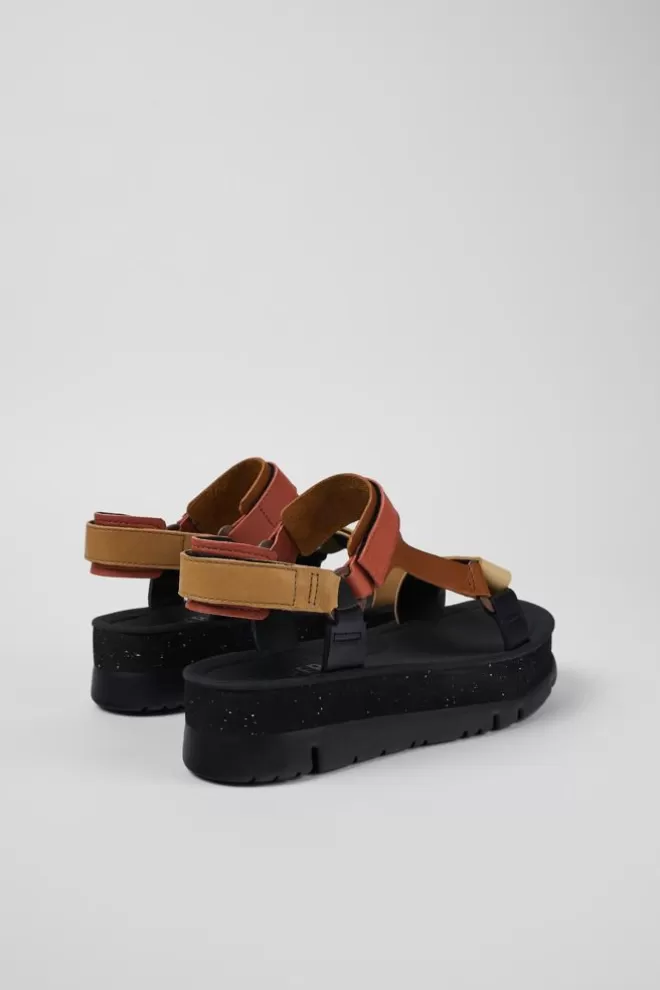 Sandalias<Camper Sandalia De Piel Multicolor Para Mujer