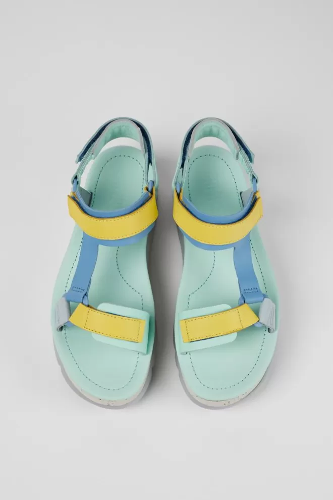 Sandalias<Camper Sandalia De Piel Multicolor Para Mujer