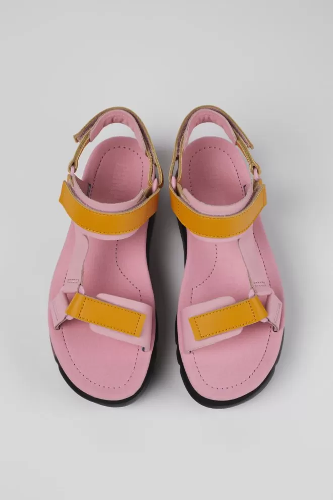 Sandalias<Camper Sandalia De Piel Multicolor Para Mujer