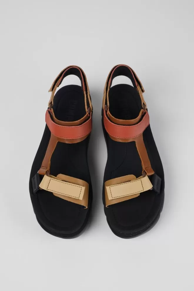 Sandalias<Camper Sandalia De Piel Multicolor Para Mujer