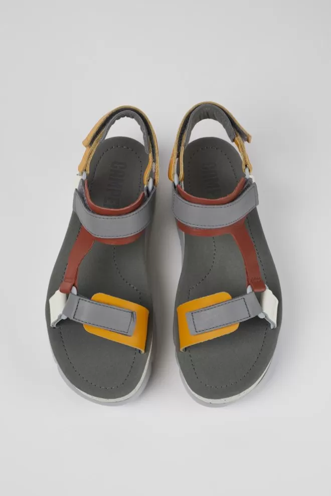 Sandalias<Camper Sandalia De Piel Multicolor Para Mujer