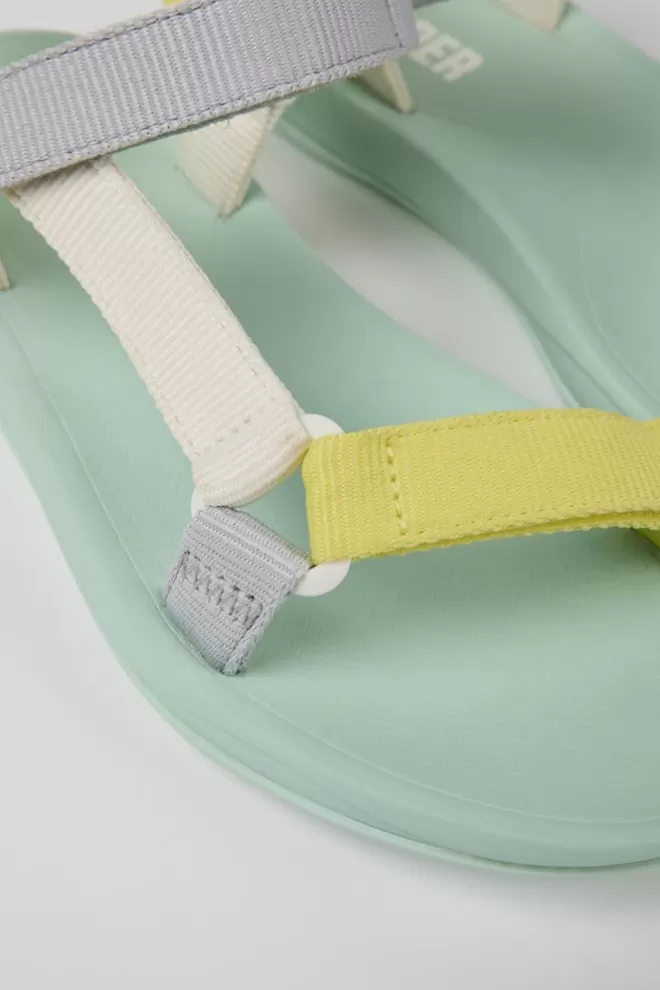 Sandalias<Camper Sandalia De Tejido Multicolor Para Mujer
