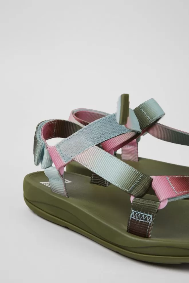 Sandalias<Camper Sandalia De Tejido Multicolor Para Mujer