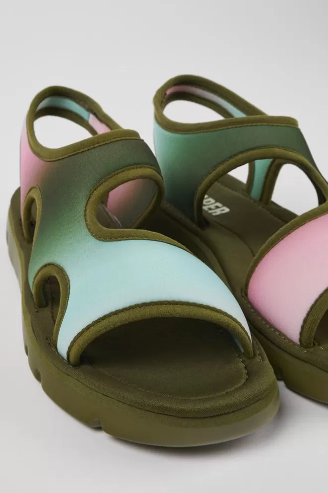 Sandalias<Camper Sandalia De Tejido Multicolor Para Mujer