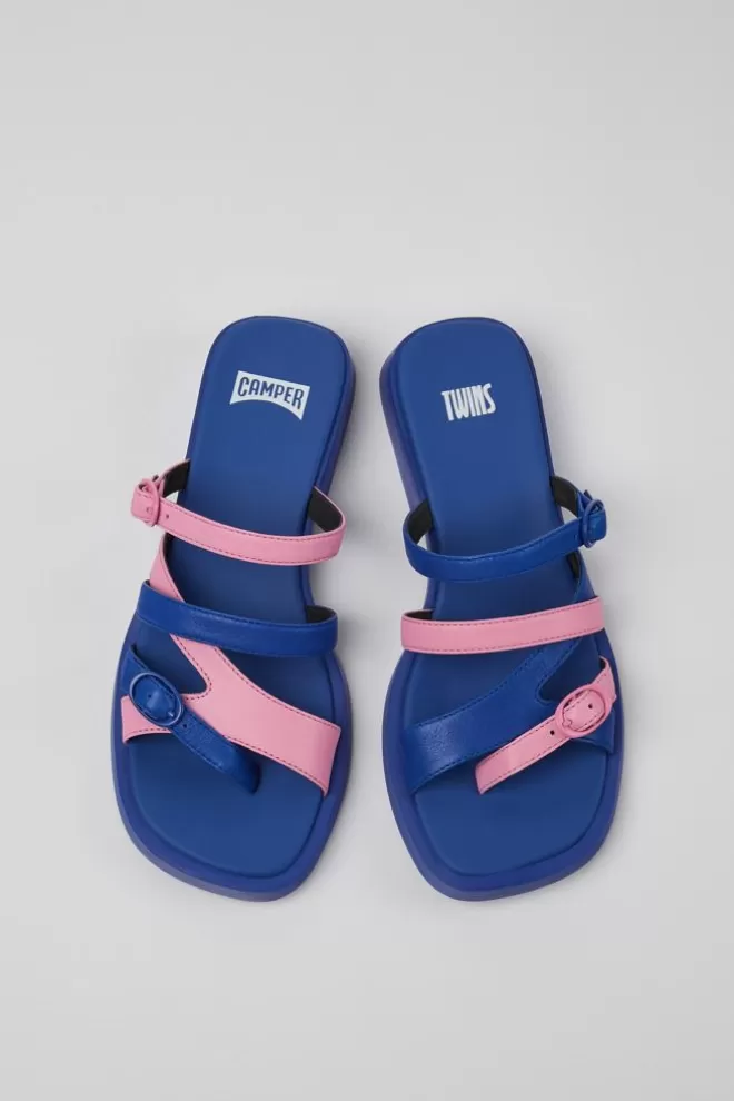Sandalias<Camper Sandalia Sin Puntera De Piel Multicolor Para Mujer