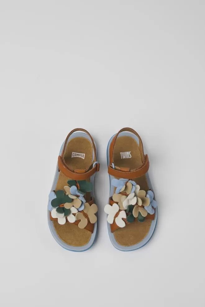 Sandalias<Camper Sandalias Multicolores De Piel Para Ninos