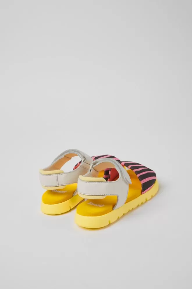 Sandalias<Camper Sandalias Multicolores De Tejido Y Piel Para Ninos
