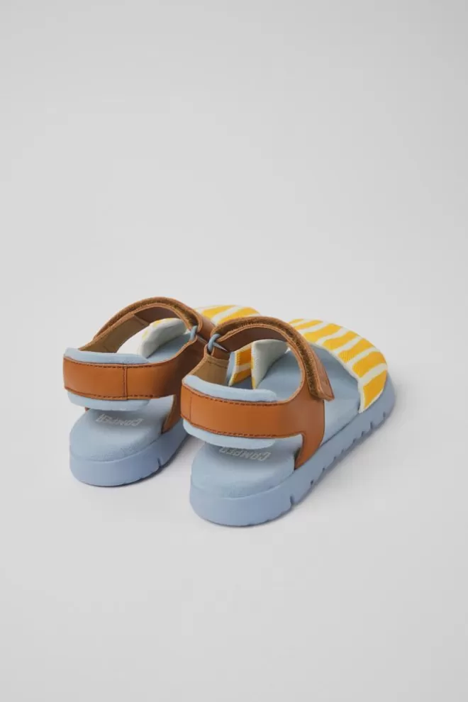 Sandalias<Camper Sandalias Multicolores De Tejido Y Piel Para Ninos