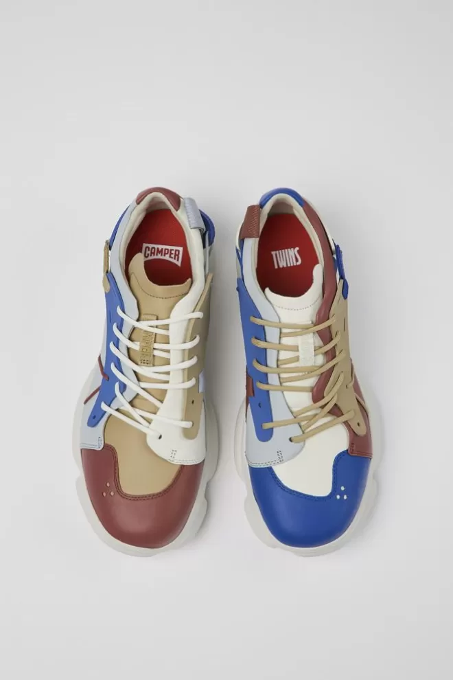 Zapatillas<Camper Sneaker De Piel/Tejido Multicolor Para Hombre