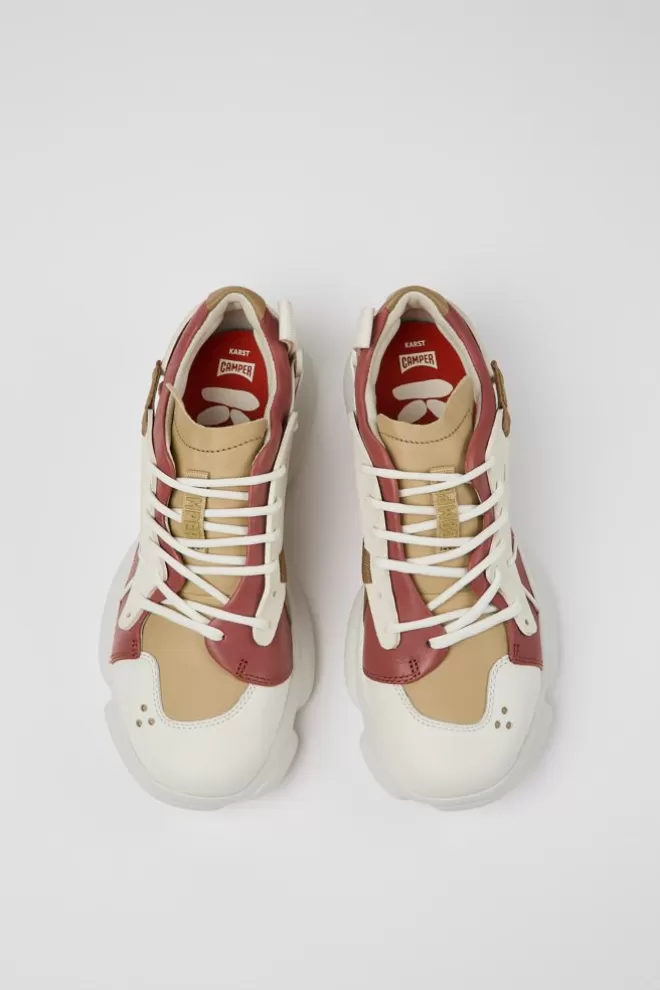 Zapatillas<Camper Sneaker De Piel/Tejido Multicolor Para Mujer