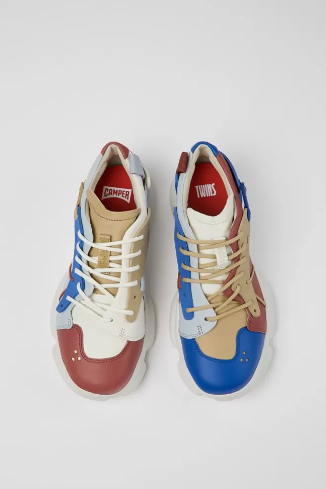 Zapatillas<Camper Sneaker De Piel/Tejido Multicolor Para Mujer