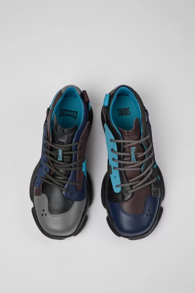 Zapatillas<Camper Sneakers Multicolores De Piel Y Tejido Para Mujer