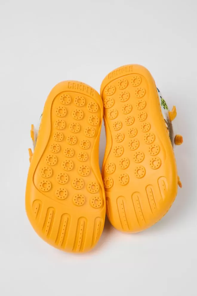 Autocierre<Camper Zapatos Multicolores De Tejido Y Piel Para Ninos