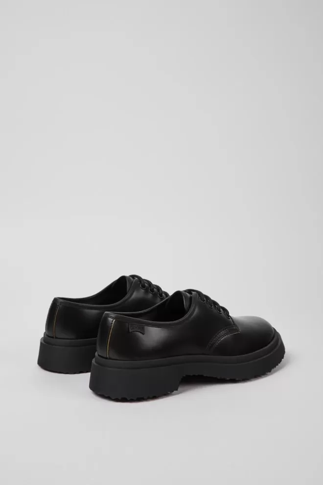 Zapatos De Vestir<Camper Zapatos Negros De Piel Con Cordones Para Mujer