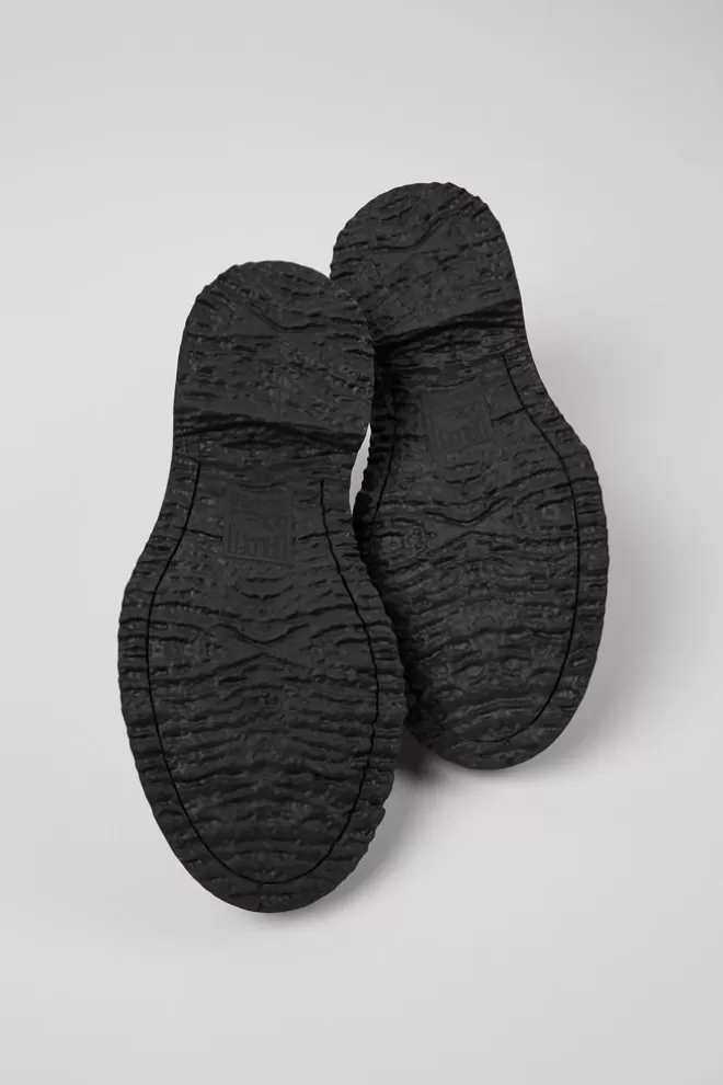 Zapatos De Vestir<Camper Zapatos Negros De Piel Con Cordones Para Mujer